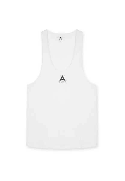 MENS A-GAME TRAINING STRINGER VEST - WHITE