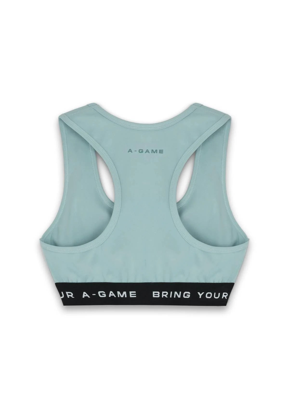 WOMENS A-GAME LOGO TRAINING BRA - SAGE GREEN