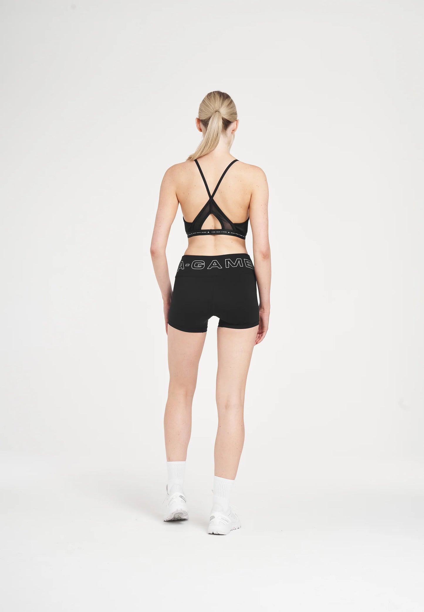 WOMENS A-GAME ADJUSTABLE YOGA SPORTS BRA - BLACK