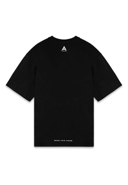 WOMENS A-GAME CHENILLE LOGO RELAXED T-SHIRT - BLACK