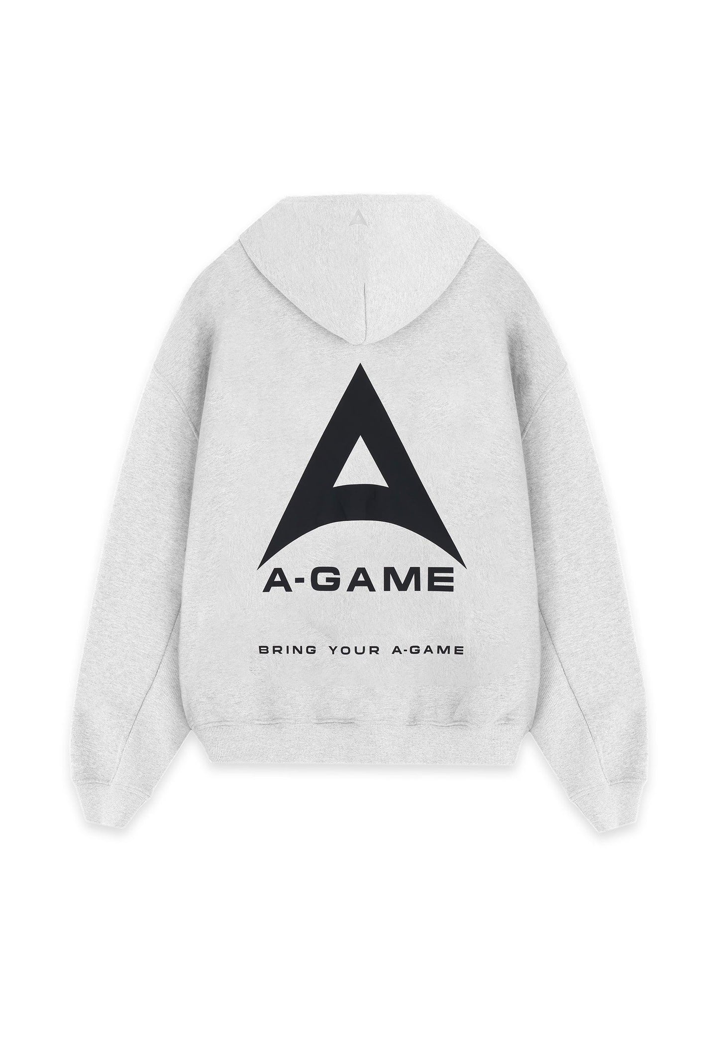 MENS A-GAME LOGO GRAPHIC RELAXED HOODIE - SNOW MARL